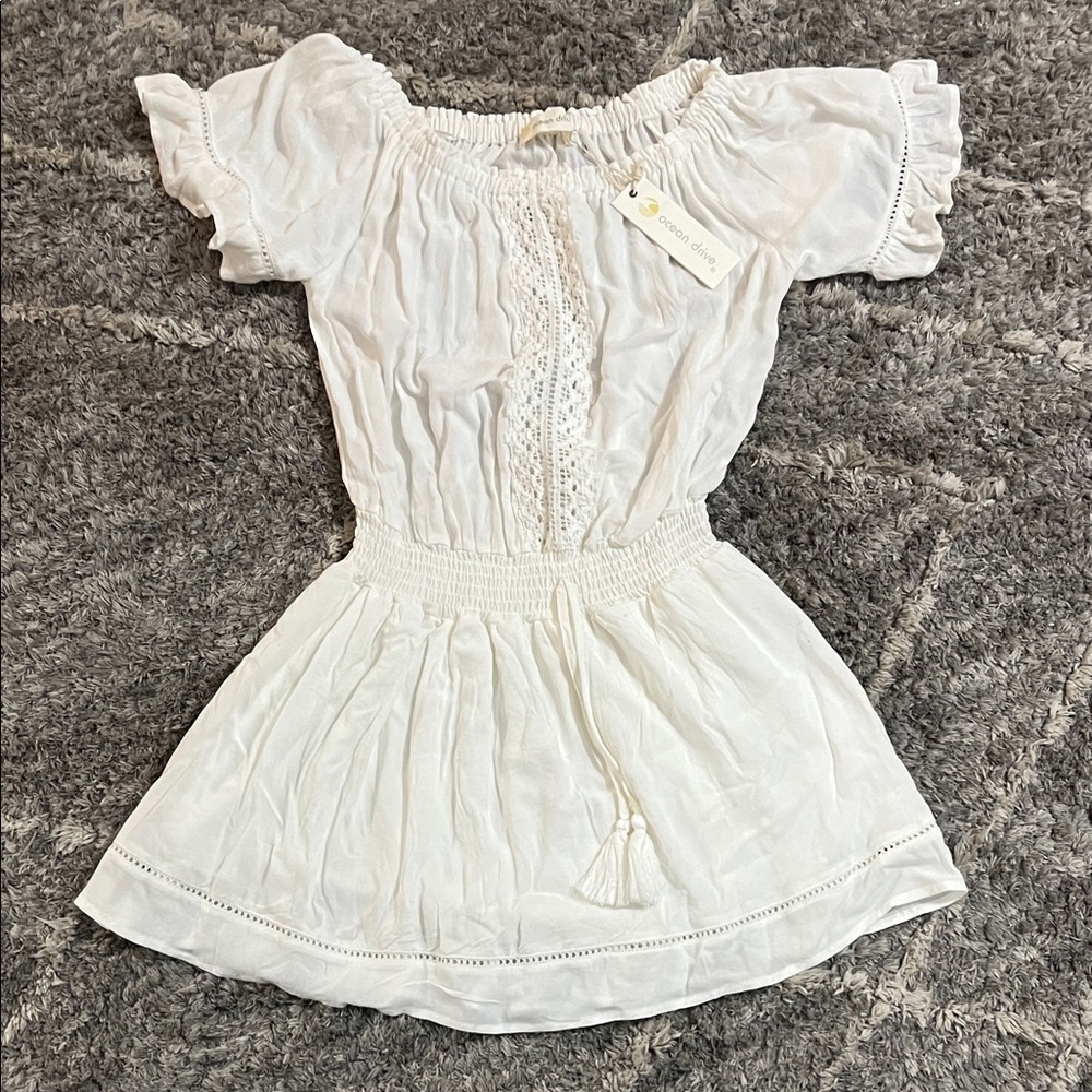 White Off-Shoulder Beach Dress